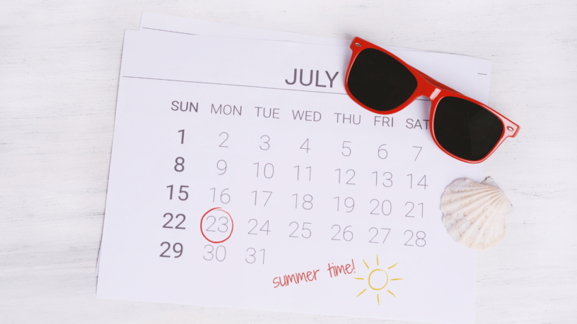 summer organization schedule with kids